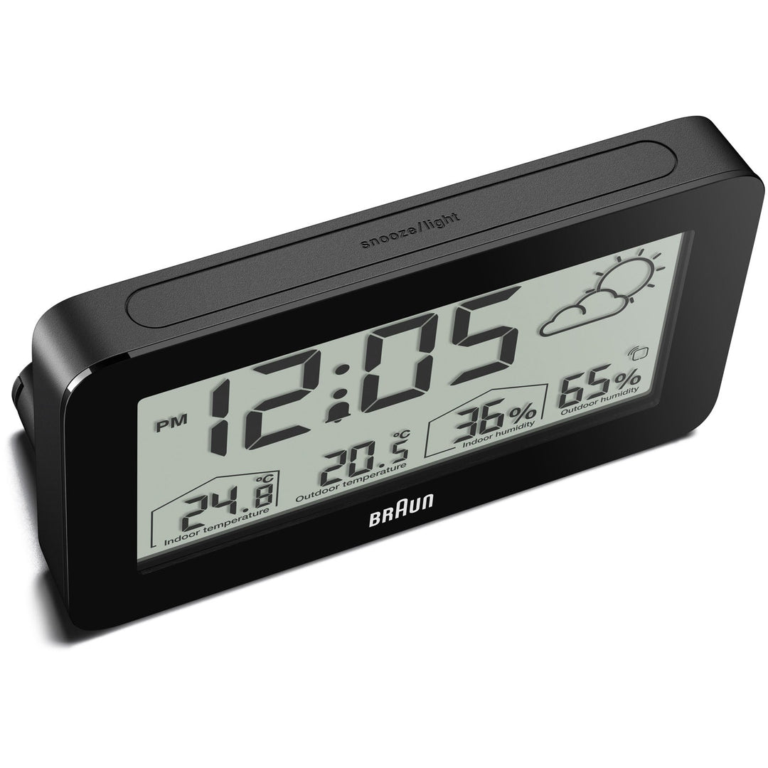 Braun Digital Weather Station Alarm Clock Black 14cm BC13BP 9