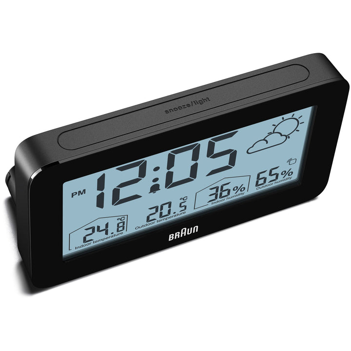 Braun Digital Weather Station Alarm Clock Black 14cm BC13BP 10