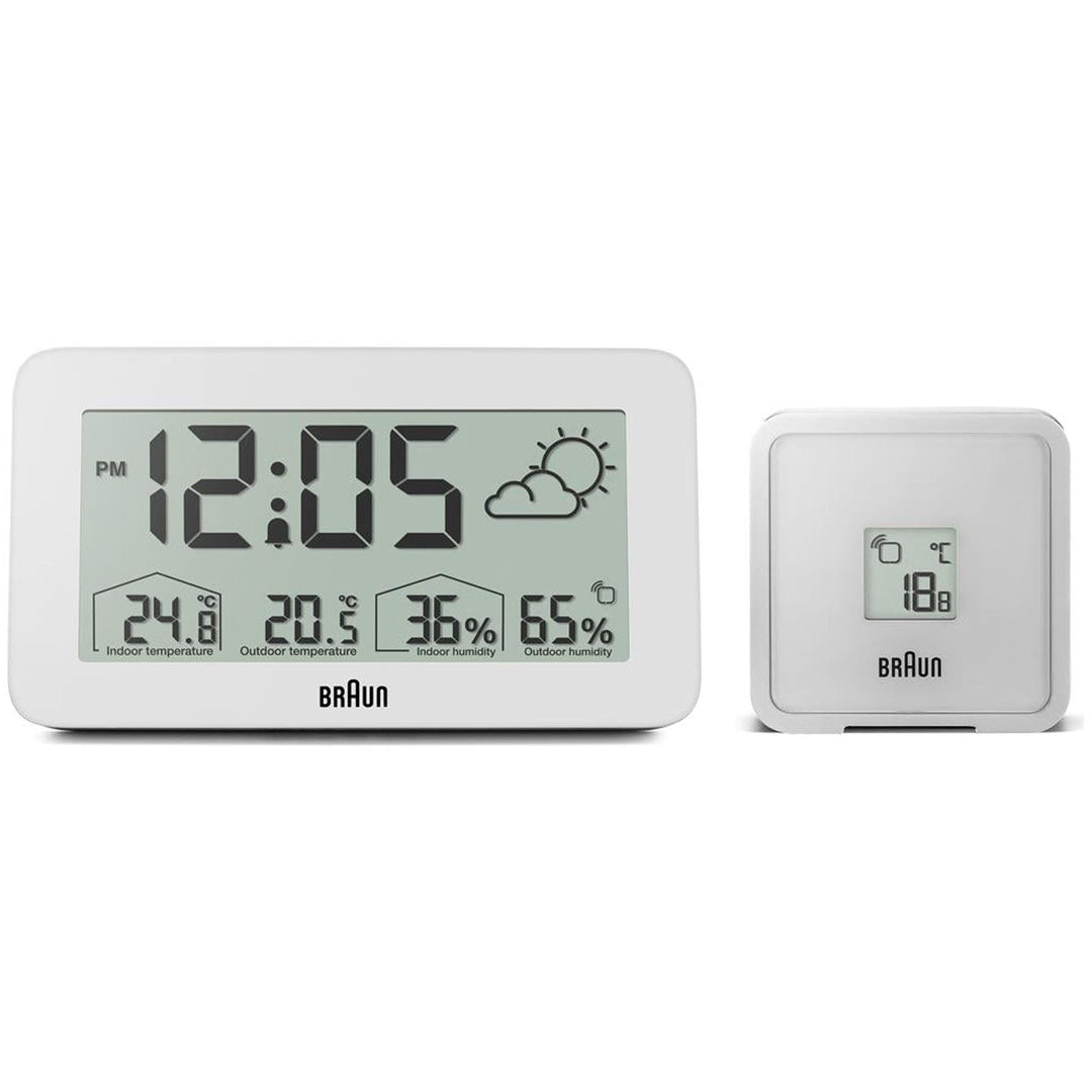Braun Digital Weather Station Alarm Clock White 14cm BC13WP 2