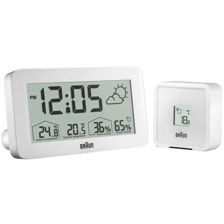 Braun Digital Weather Station Alarm Clock White 14cm BC13WP 3