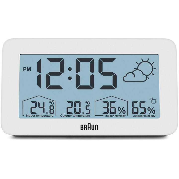 Braun Digital Weather Station Alarm Clock White 14cm BC13WP 4