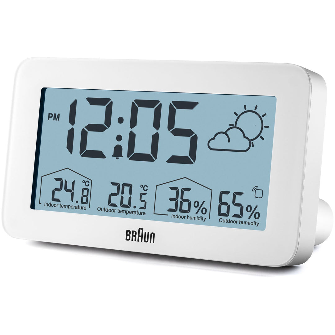 Braun Digital Weather Station Alarm Clock White 14cm BC13WP 6