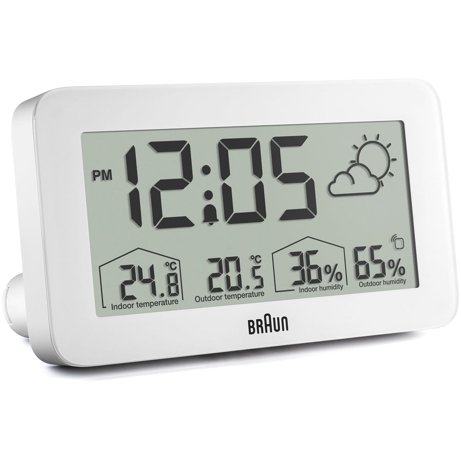 Braun Digital Weather Station Alarm Clock White 14cm BC13WP 7
