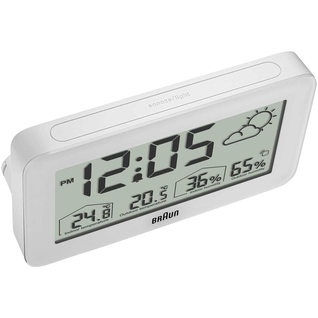 Braun Digital Weather Station Alarm Clock White 14cm BC13WP 9