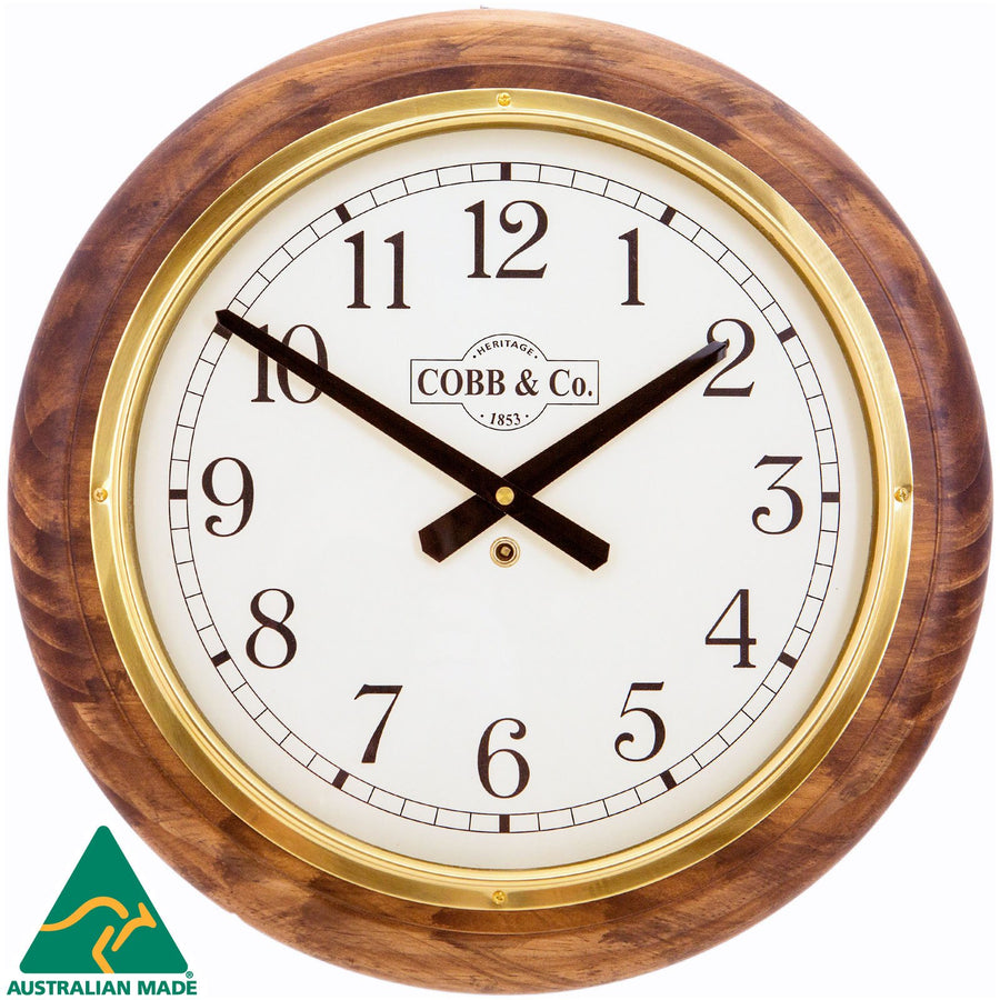 COBB Co Heritage Large Railway Wall Clock Satin Antique Numbers 40cm 65096 1