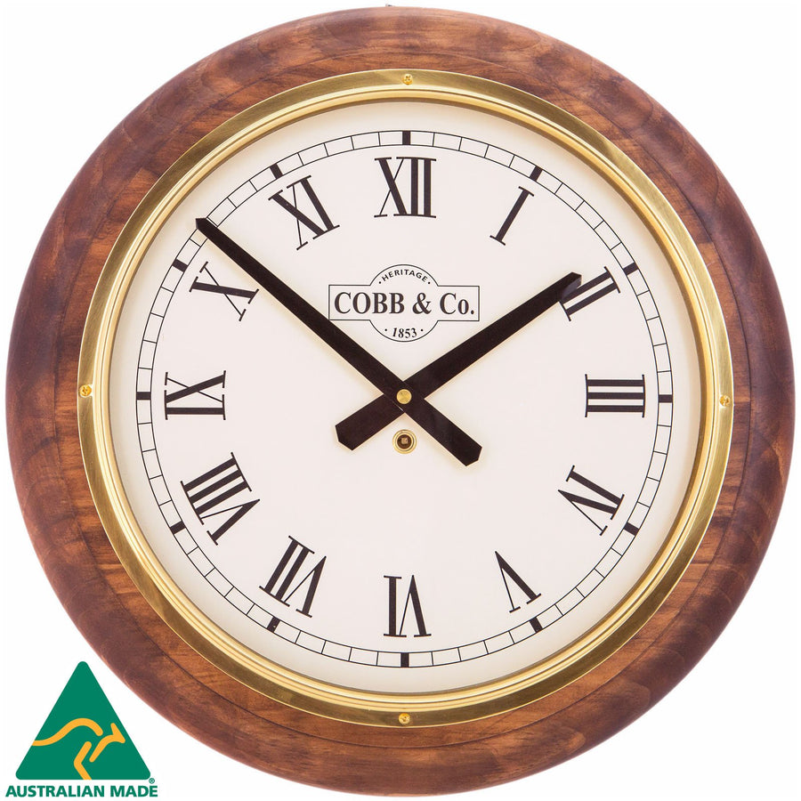 COBB Co Heritage Large Railway Wall Clock Satin Antique Roman 40cm 65095 1