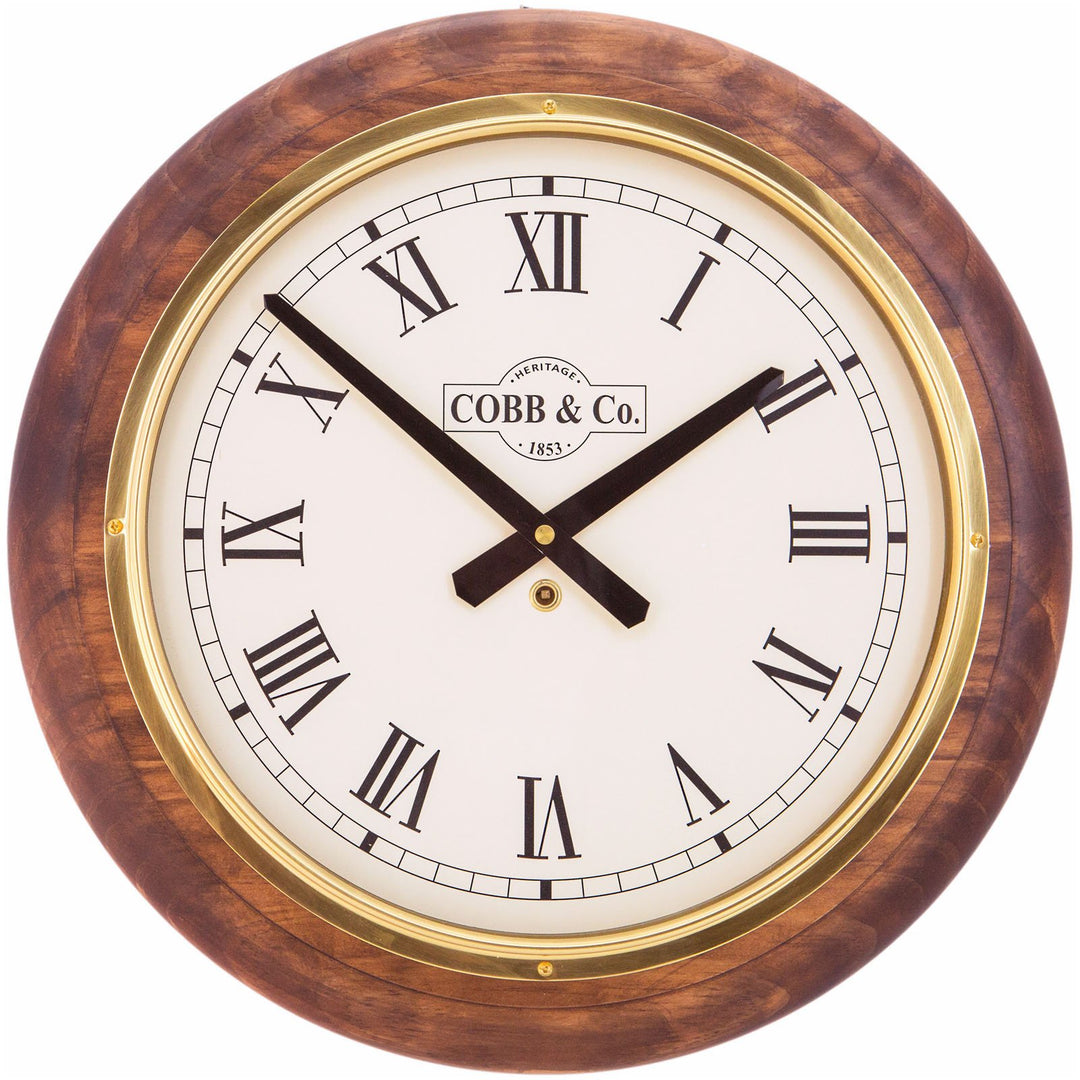 COBB Co Heritage Large Railway Wall Clock Satin Antique Roman 40cm 65095 4