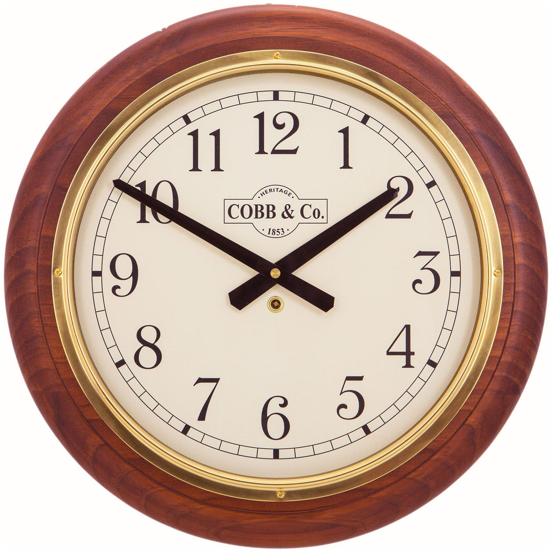 COBB Co Heritage Large Railway Wall Clock Satin Oak Numbers 40cm 65101 4