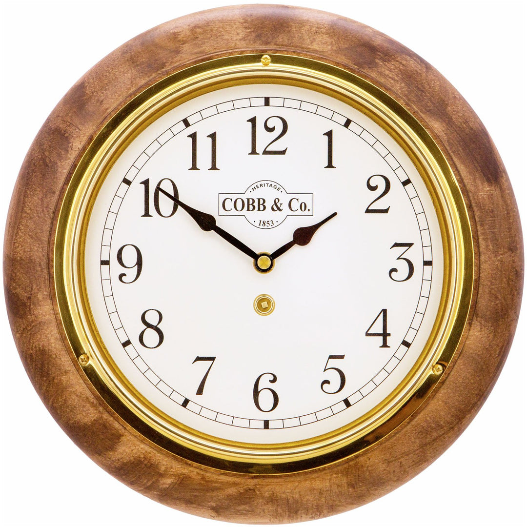 COBB Co Heritage Small Railway Wall Clock Satin Antique Numbers 28cm 65019 4