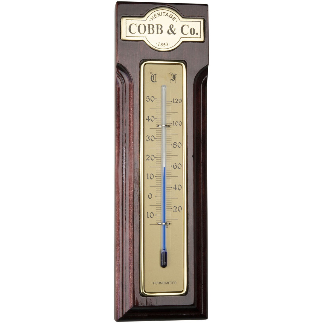 COBB Co Heritage Thermometer Gloss Mahogany 25cm 66161 4