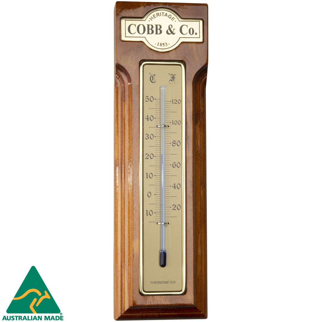 COBB Co Heritage Thermometer Gloss Oak 25cm 66160 1