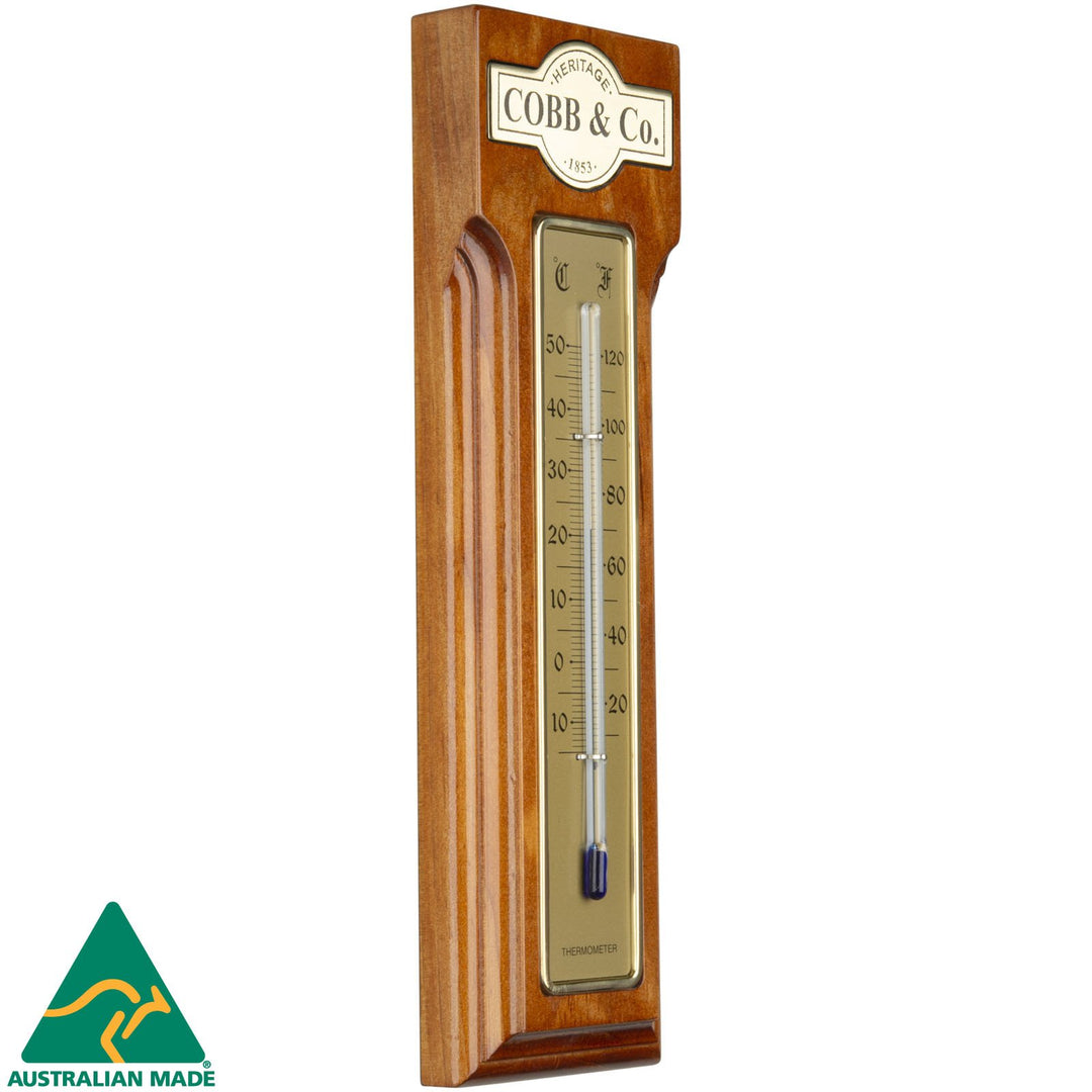 COBB Co Heritage Thermometer Gloss Oak 25cm 66160 2