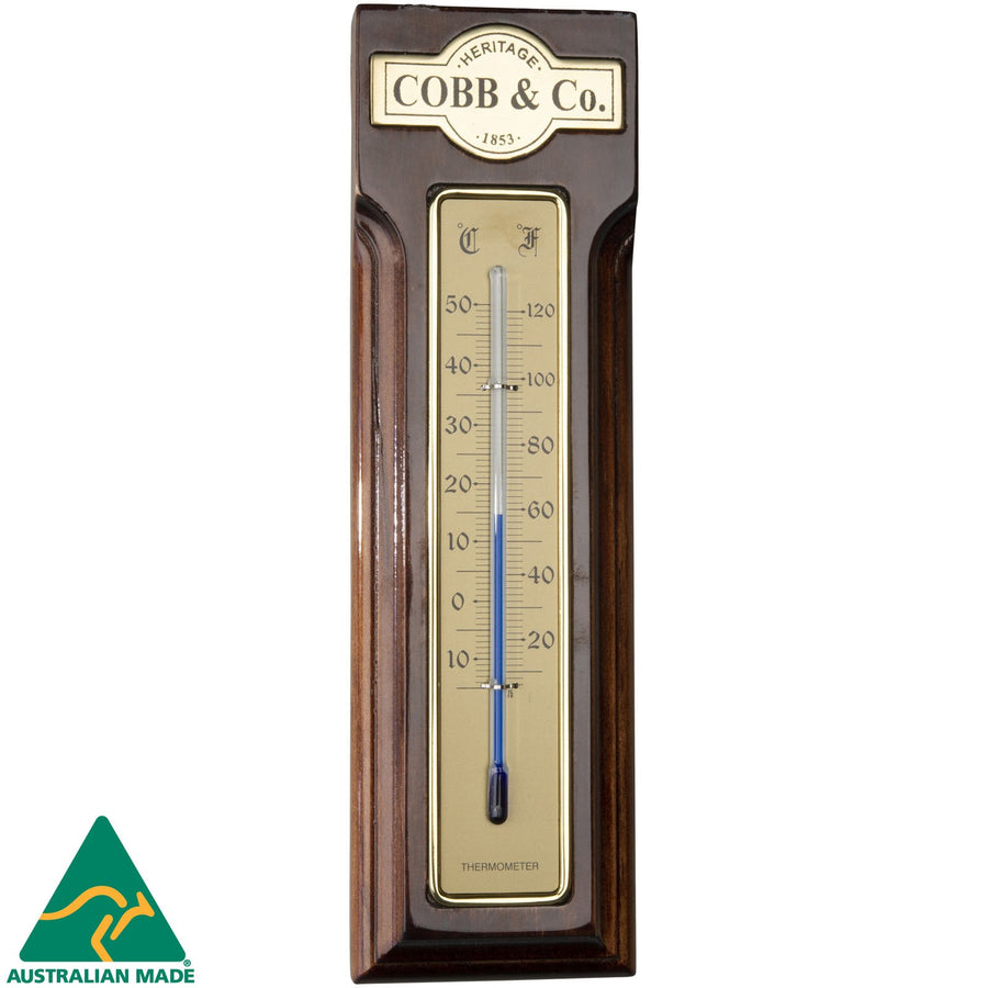 COBB Co Heritage Thermometer Gloss Walnut 25cm 66162 1