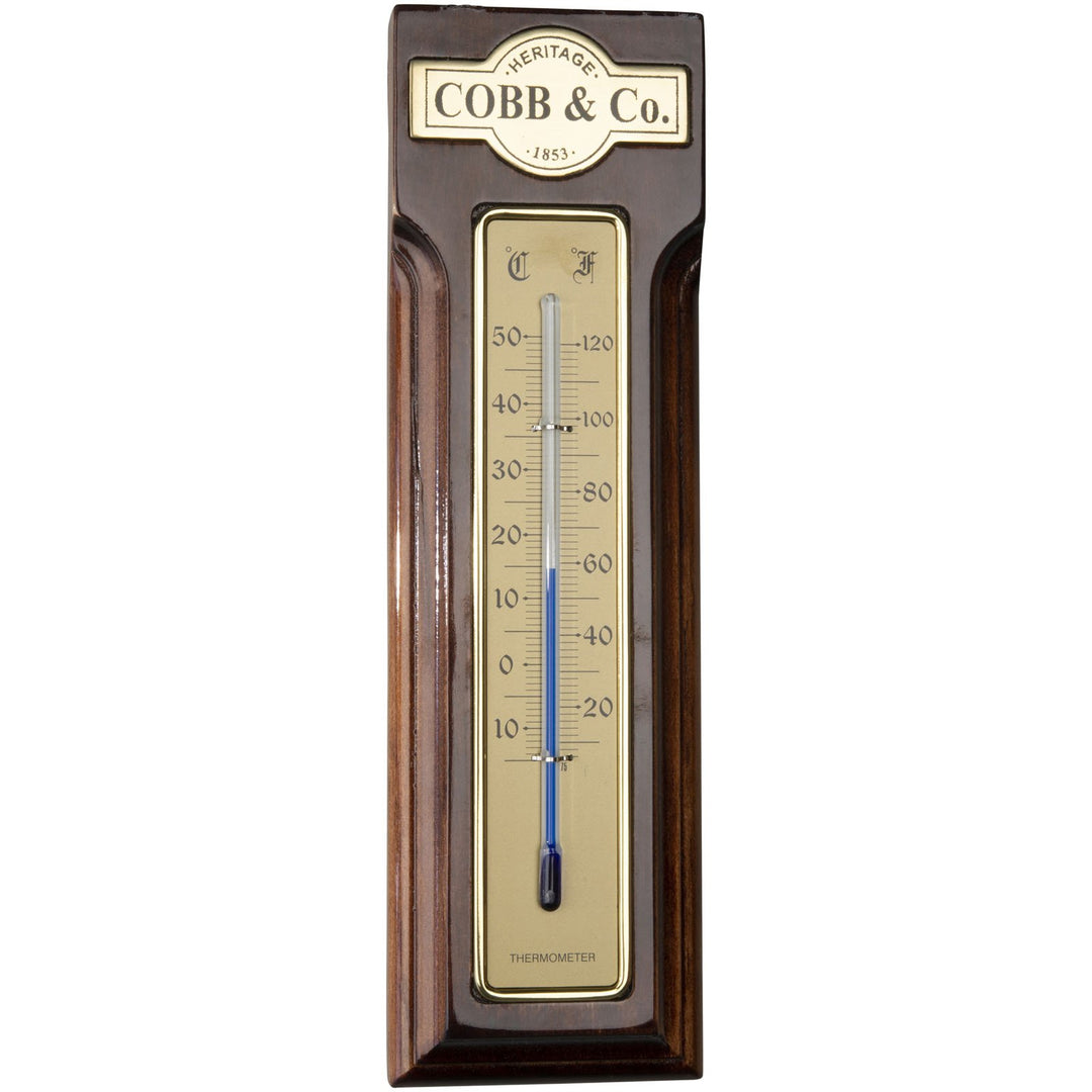 COBB Co Heritage Thermometer Gloss Walnut 25cm 66162 4