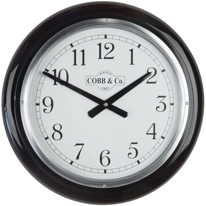 COBB Co Large Railway Wall Clock Gloss Mahogany Numbers 40cm 65383 4