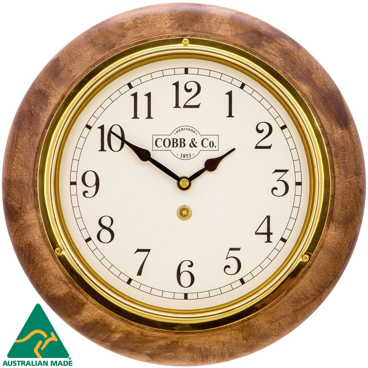 COBB Co Medium Railway Wall Clock Satin Antique Numbers 32cm 65061 1