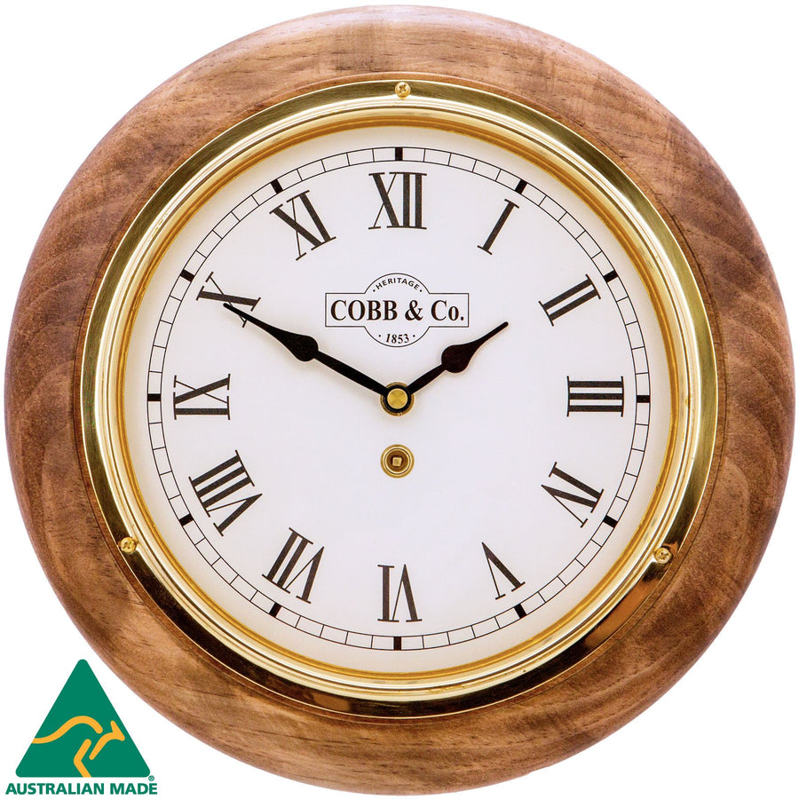 COBB Co Medium Railway Wall Clock Satin Antique Roman 32cm 65060 1