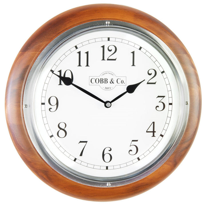 COBB Co Medium Railway Wall Clock Satin Oak Numbers 32cm 65366 4