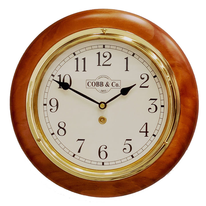 COBB Co Small Railway Wall Clock Satin Oak Numbers 28cm 65021 4