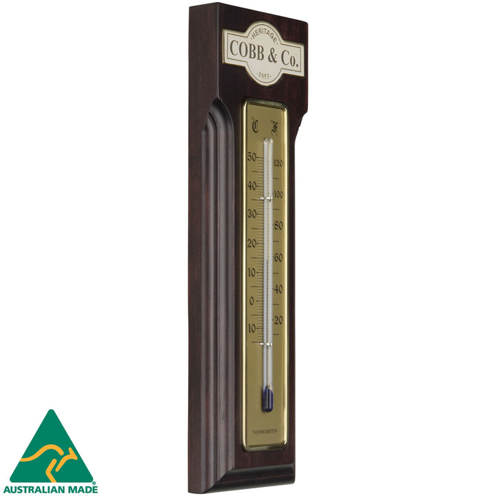 COBB Co Thermometer Satin Mahogany 25cm 66173 2