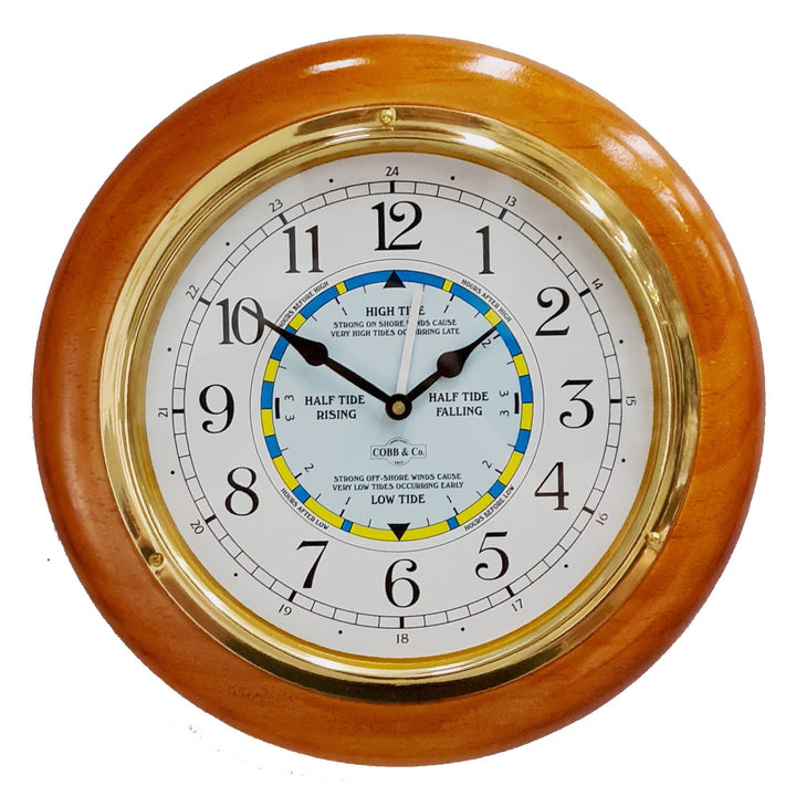 COBB Co Time Tide Wall Clock Gloss Oak Numbers 28cm 65160 4