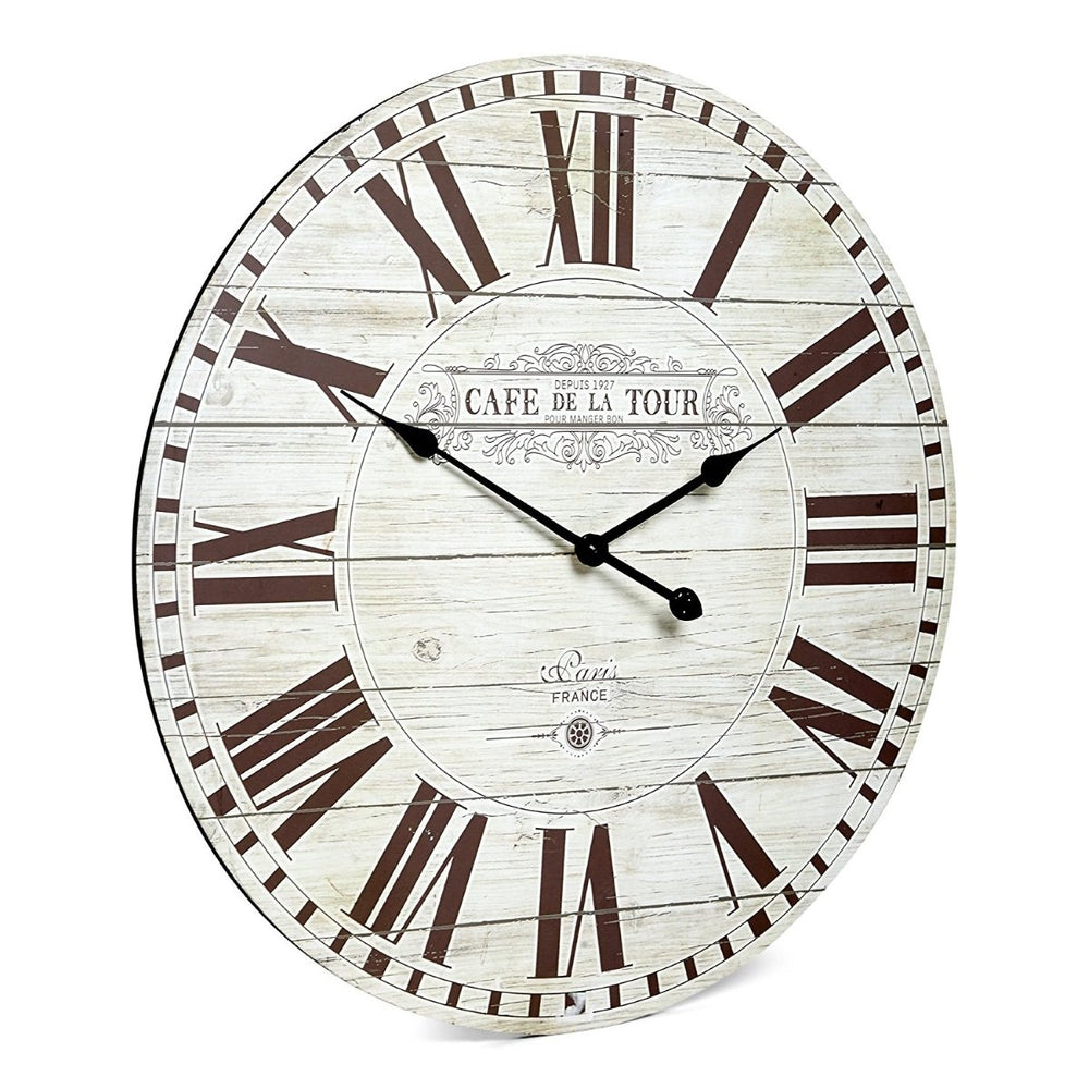 Café de la Tour Wooden Wall Clock 70cm 11668CLK -angle