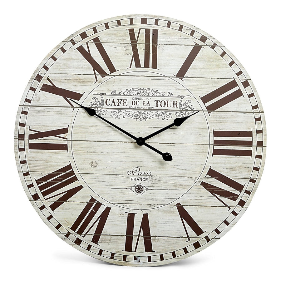 Café de la Tour Wooden Wall Clock 70cm 11668CLK -front