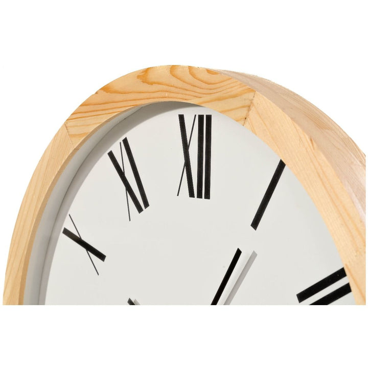 Casa Uno Jensen White Natural Wooden Wall Clock Roman 60cm ME106 4