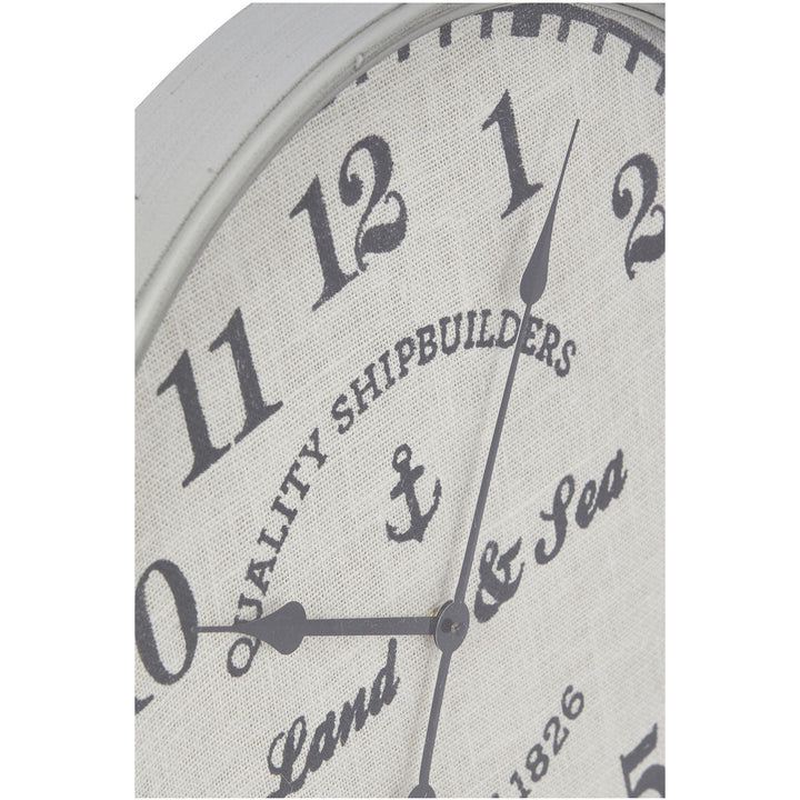 Casa Uno Land Sea Antique Grey Wall Clock 60cm ME110 4