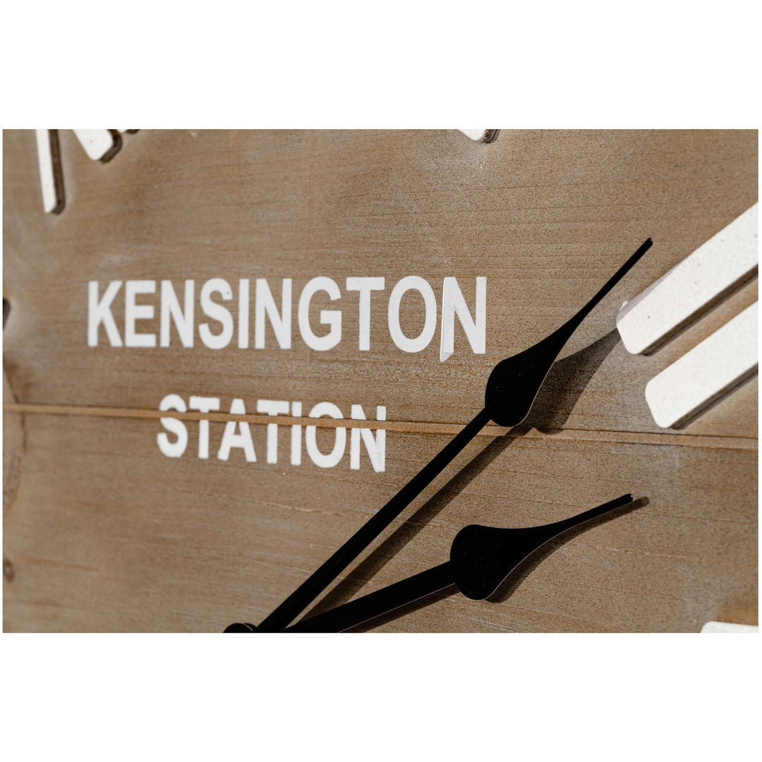 Casa Uno Large Kensington Station Vintage Wood Panels Wall Clock 80cm ME113 5