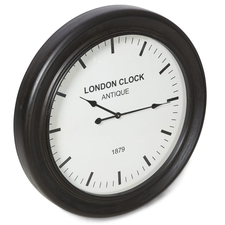 Casa Uno London Classic Wall Clock Black 78cm ME103 1