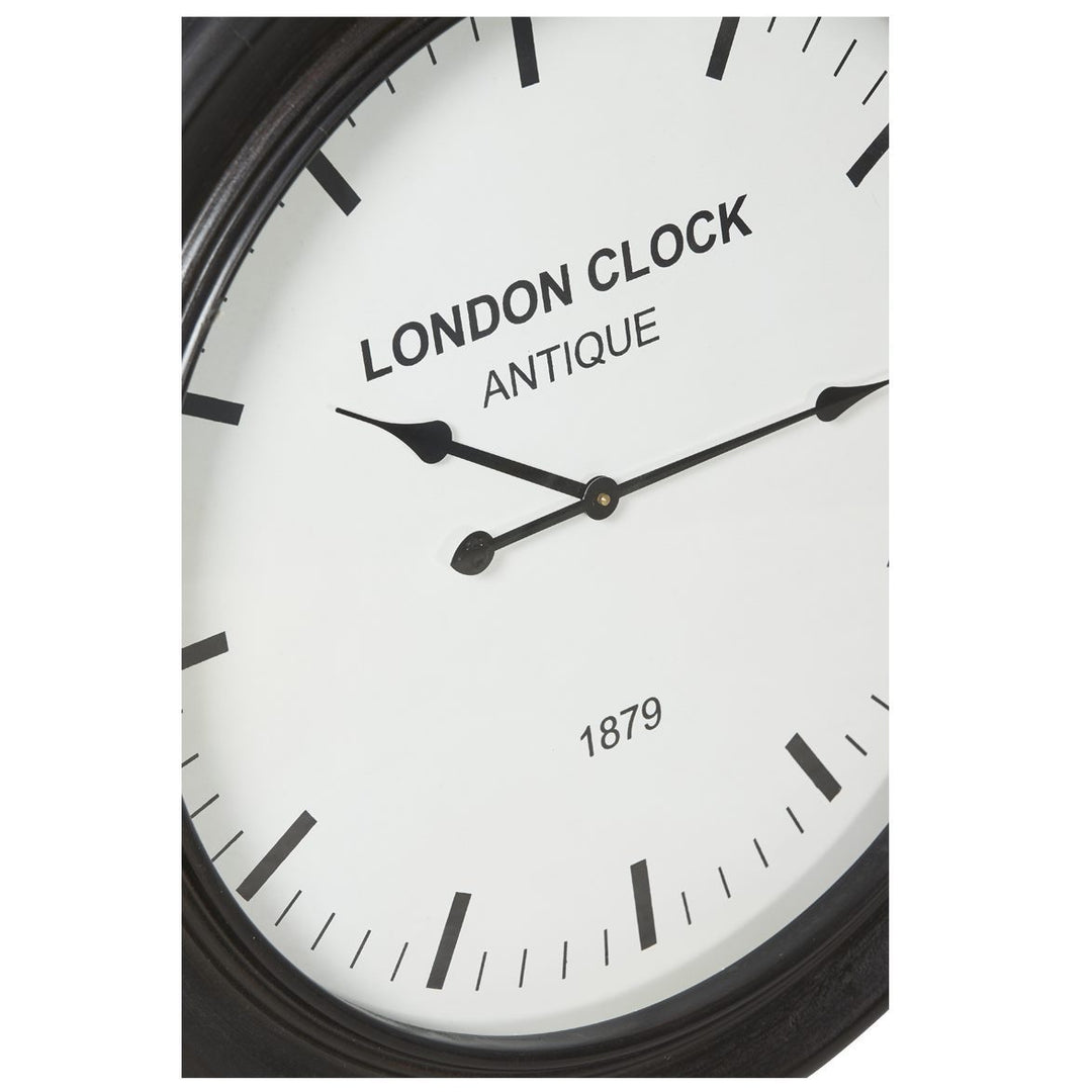 Casa Uno London Classic Wall Clock Black 78cm ME103 3
