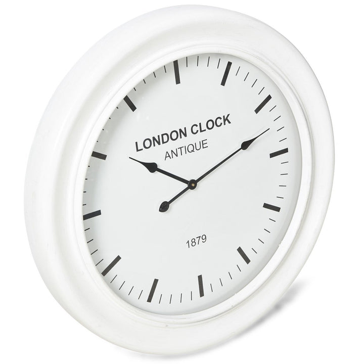 Casa Uno London Classic Wall Clock White 78cm ME104 1