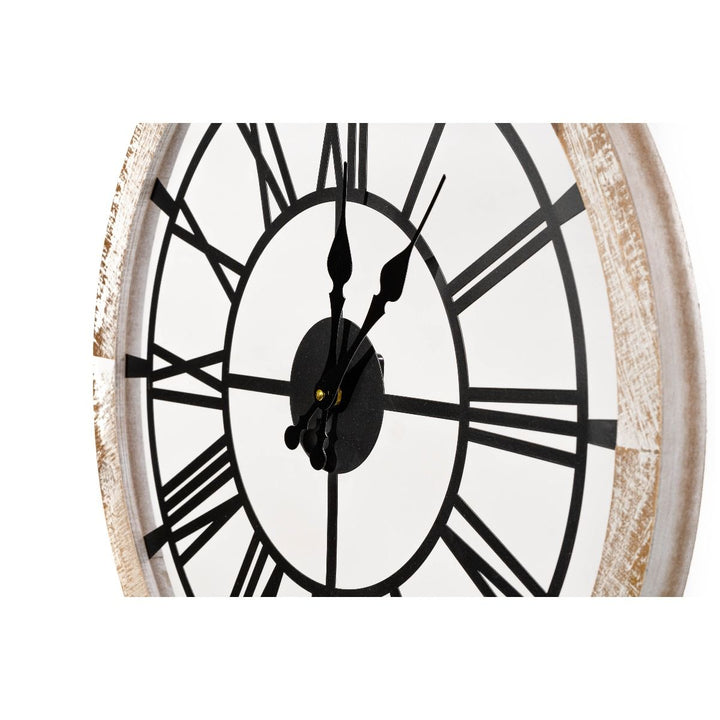 Casa Uno Ornate Metal and Whitewashed Wood Wall Clock 60cm ME108 4