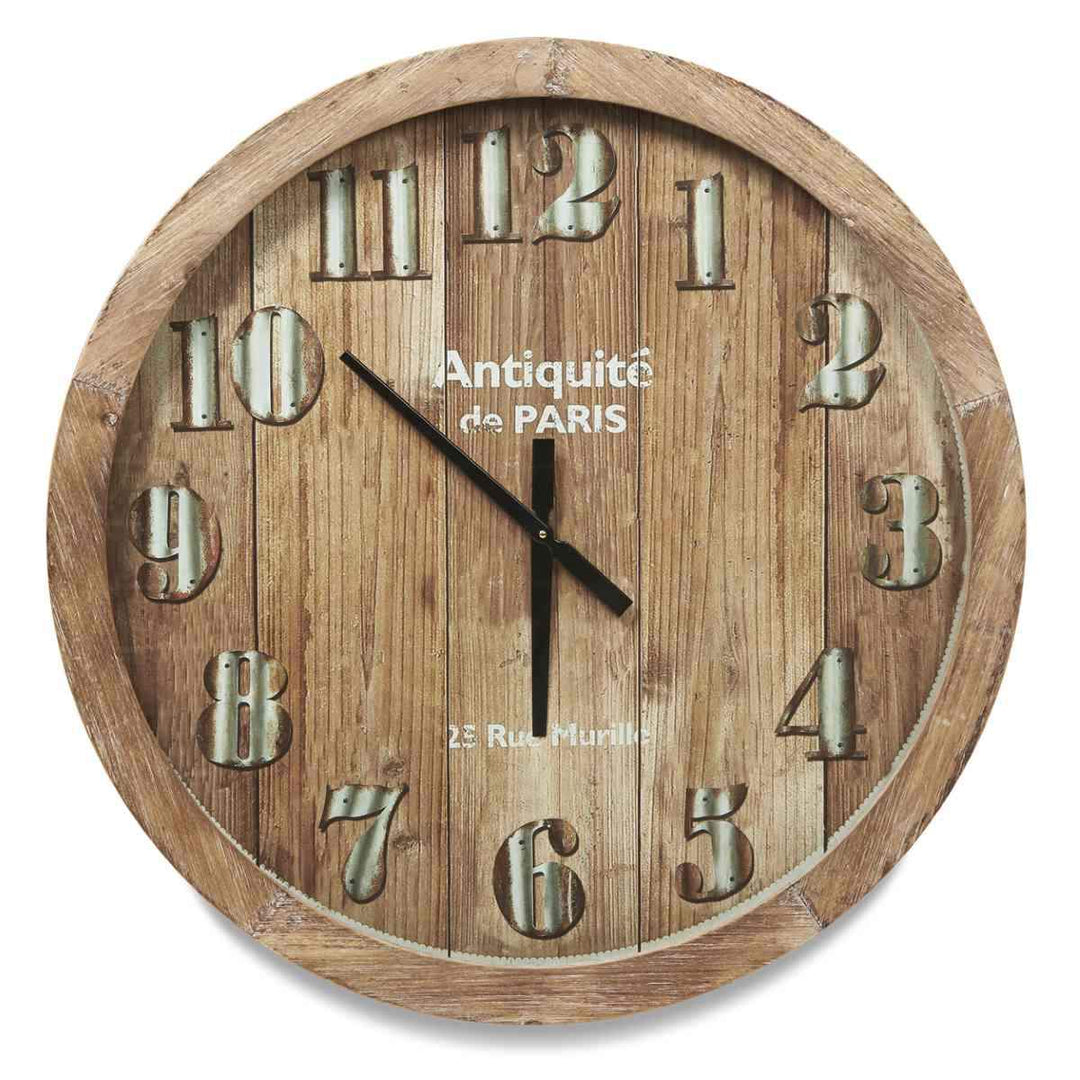 Casa Uno Wooden Paris Classic Wall Clock 77cm HHZ16 1