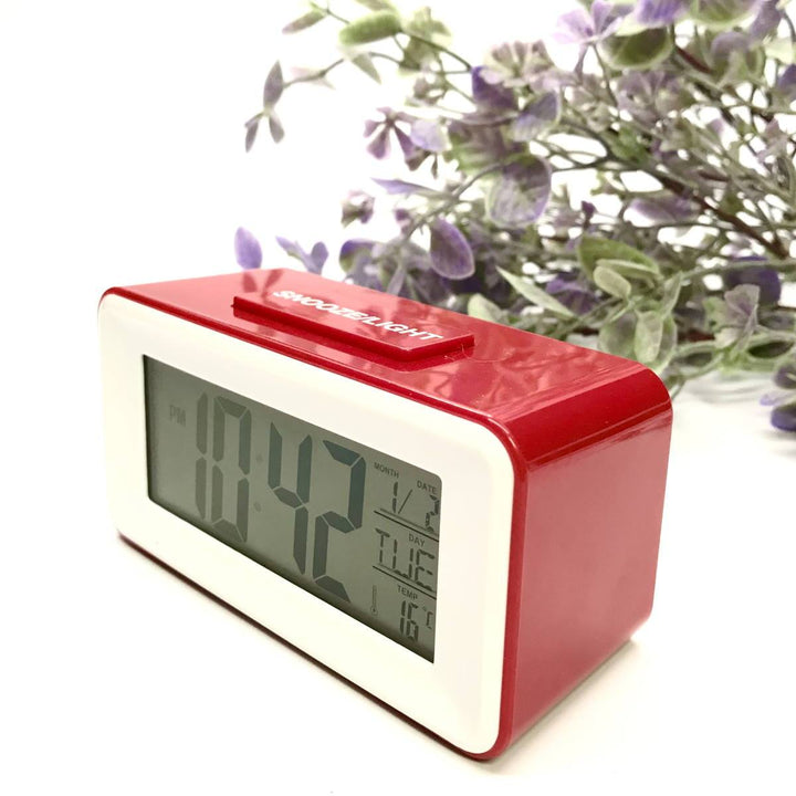 Checkmate Brycen Multifunction Digital Alarm Clock Red 11cm VGW-3620-RED 4