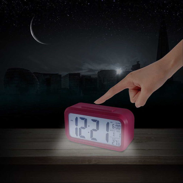 Checkmate Chapman Multifunction Digital Alarm Clock Pink 14cm VGW-1065Pink Back1