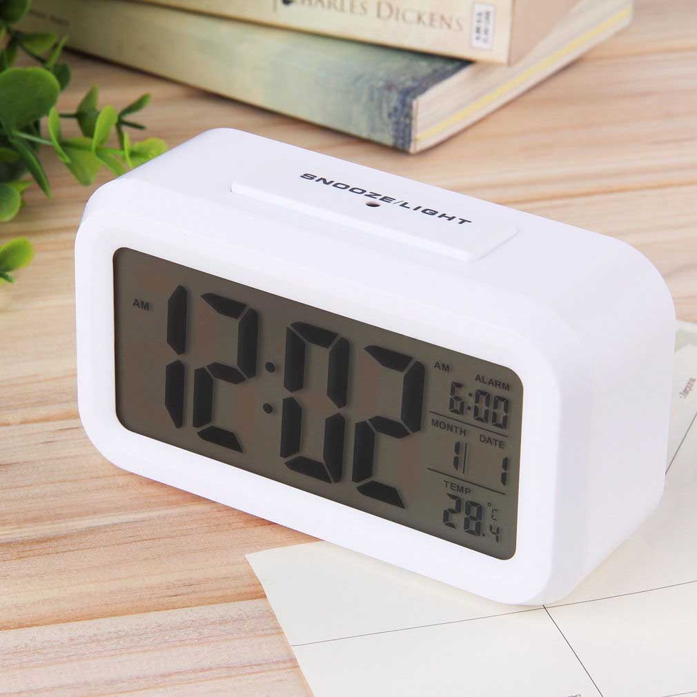 Checkmate Chapman Multifunction Digital Alarm Clock White 14cm VGW-1065White Back1
