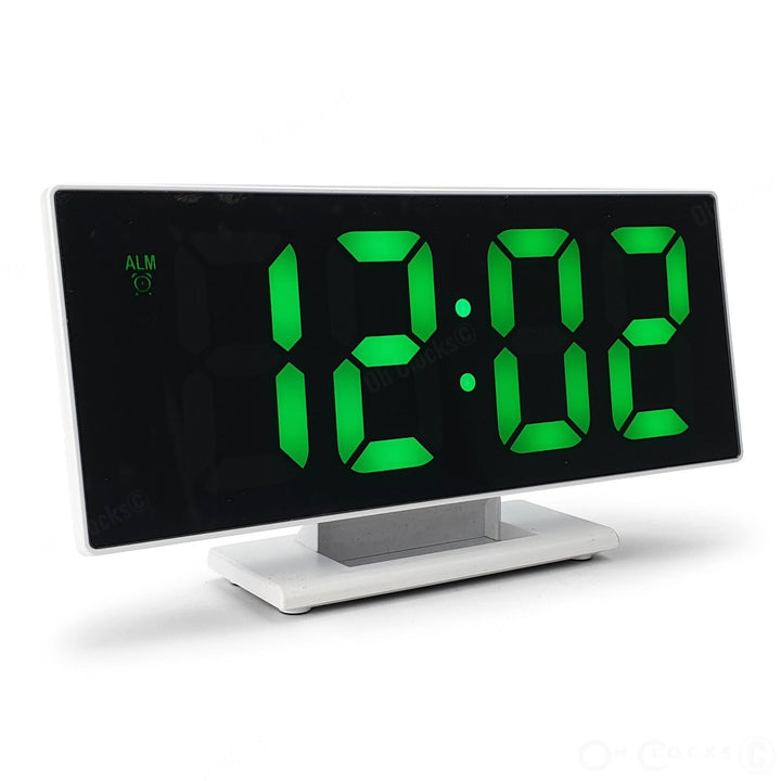Checkmate Hunter Mirrored Face LCD Alarm Clock Green 19cm VGW 3618 GRE 1