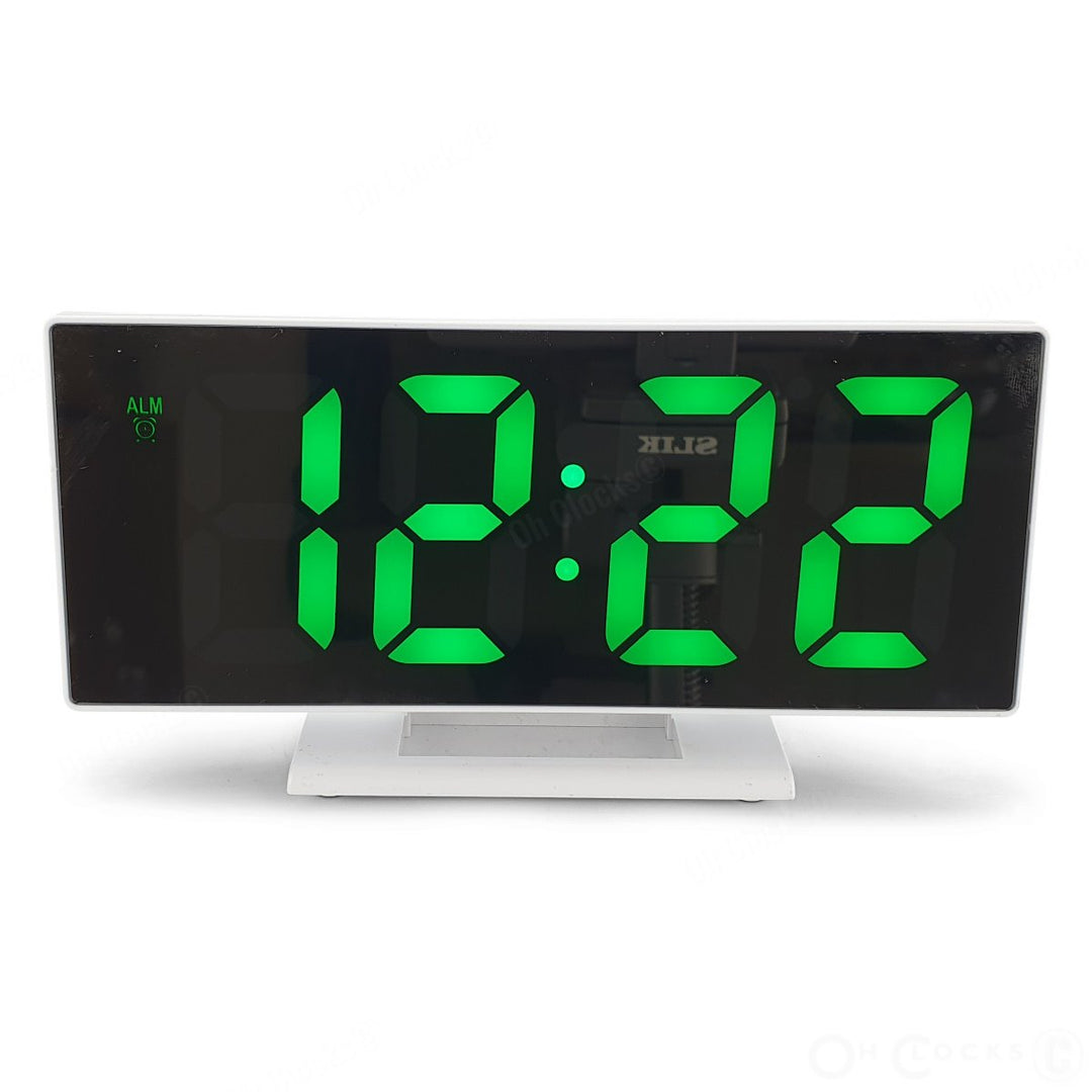 Checkmate Hunter Mirrored Face LCD Alarm Clock Green 19cm VGW 3618 GRE 4