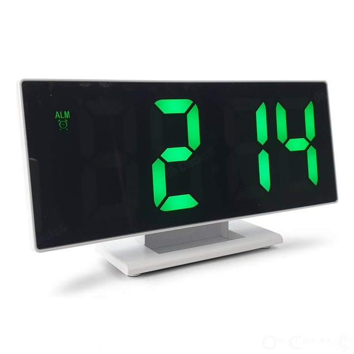 Checkmate Hunter Mirrored Face LCD Alarm Clock Green 19cm VGW 3618 GRE 7