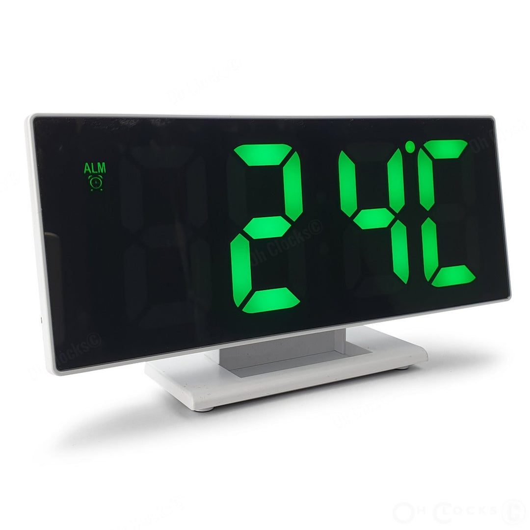 Checkmate Hunter Mirrored Face LCD Alarm Clock Green 19cm VGW 3618 GRE 8