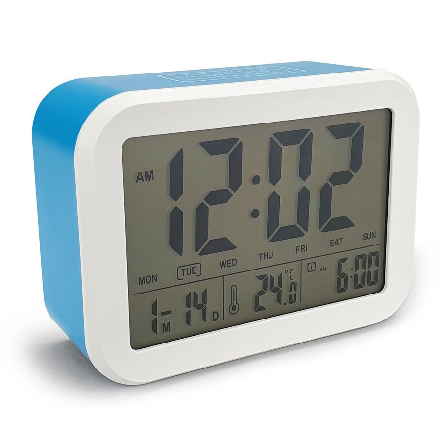 Checkmate Palmer Multifunction LCD Talking Alarm Clock Blue 12cm VGW 9200 BLU 1