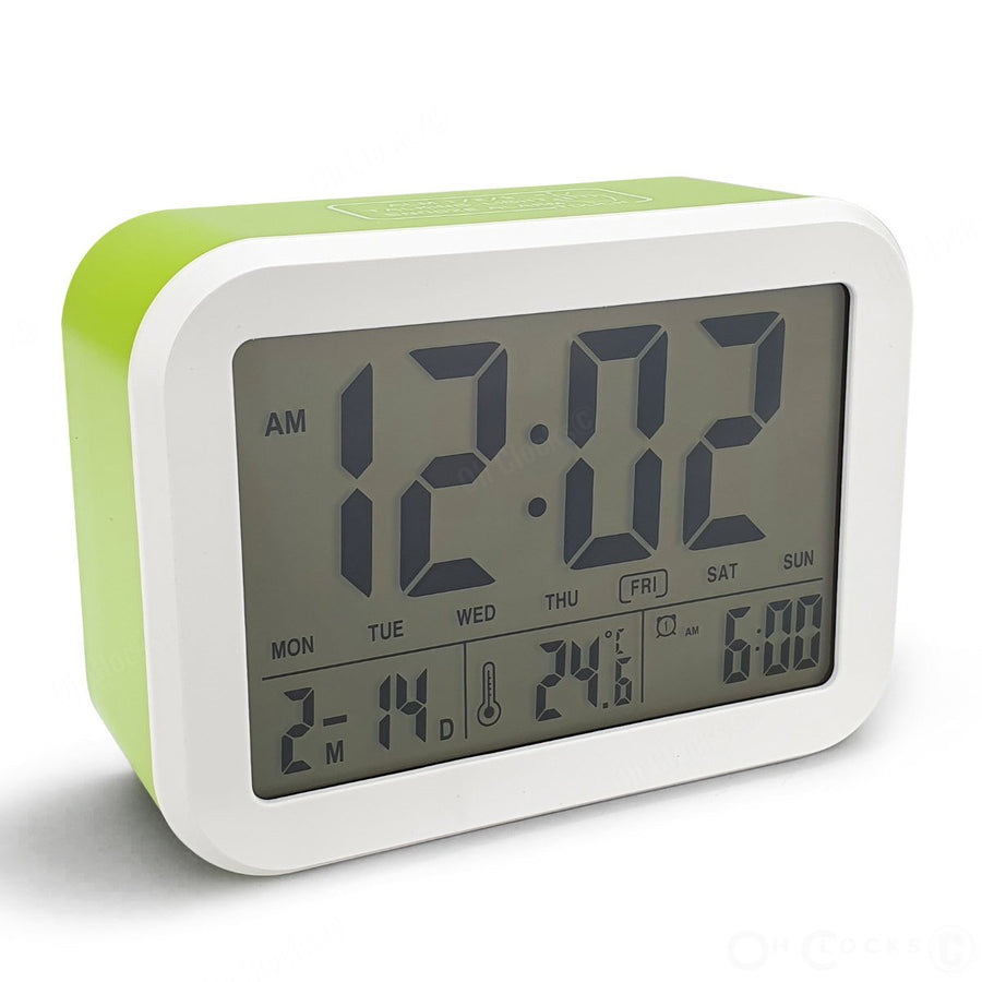 Checkmate Palmer Multifunction LCD Talking Alarm Clock Green 12cm VGW 9200 GRE 1
