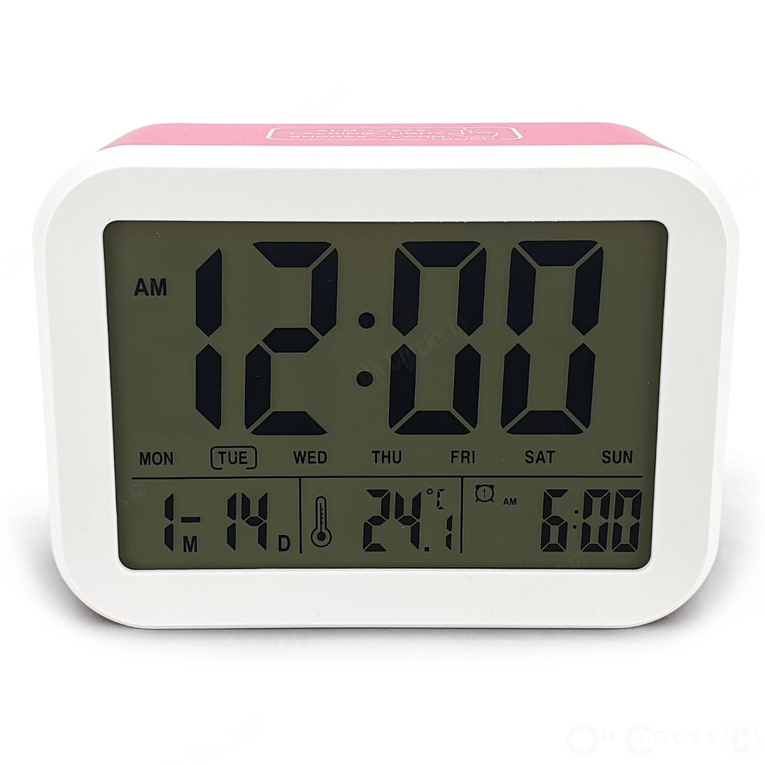 Checkmate Palmer Multifunction LCD Talking Alarm Clock Pink 12cm VGW 9200 PIN 3