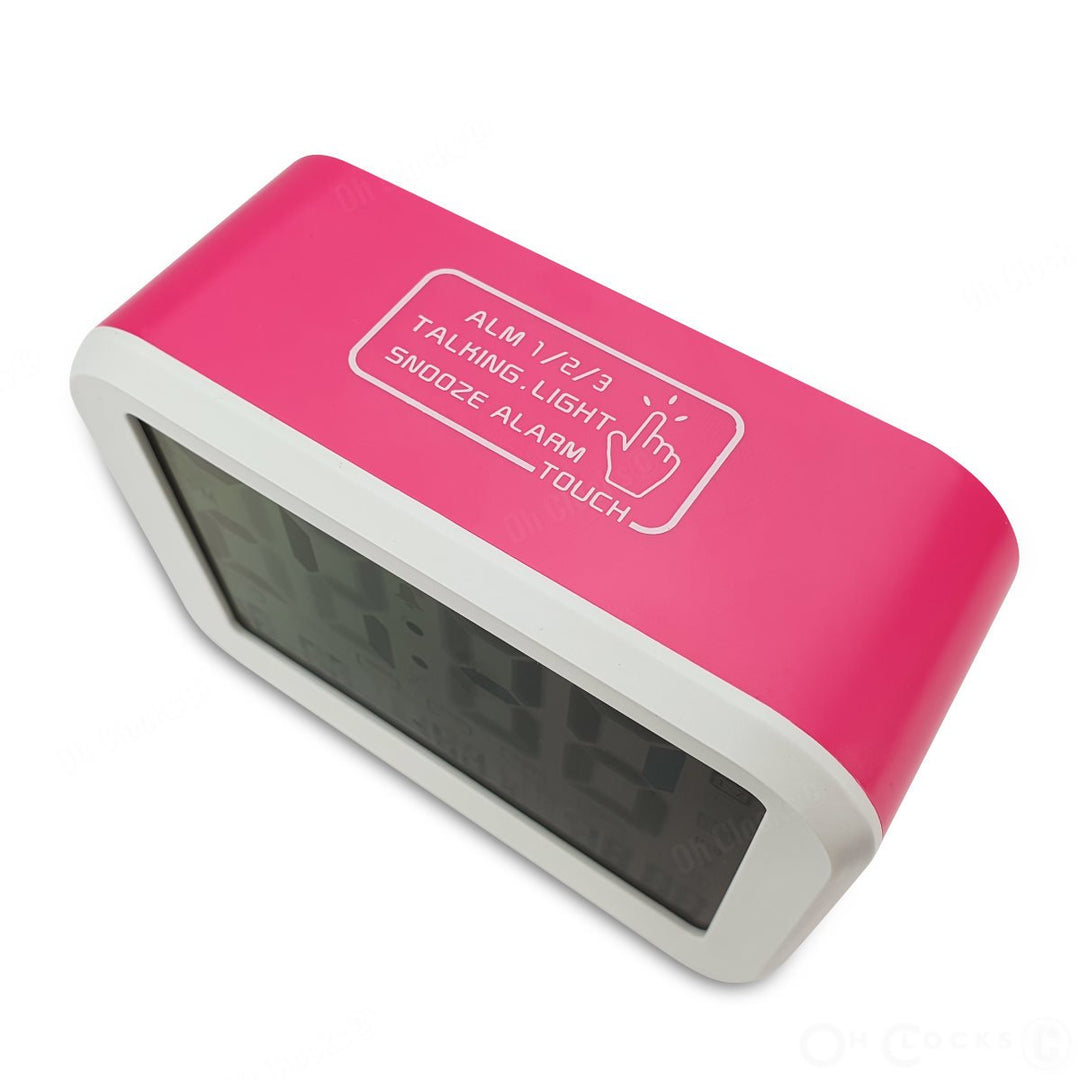 Checkmate Palmer Multifunction LCD Talking Alarm Clock Pink 12cm VGW 9200 PIN 5