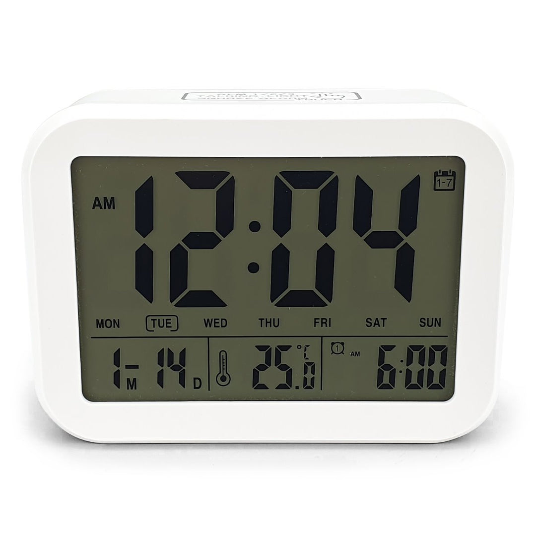 Checkmate Palmer Multifunction LCD Talking Alarm Clock White 12cm VGW 9200 WHI 3