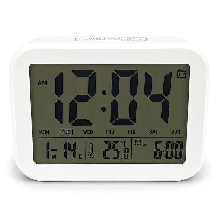 Checkmate Palmer Multifunction LCD Talking Alarm Clock White 12cm VGW 9200 WHI 3