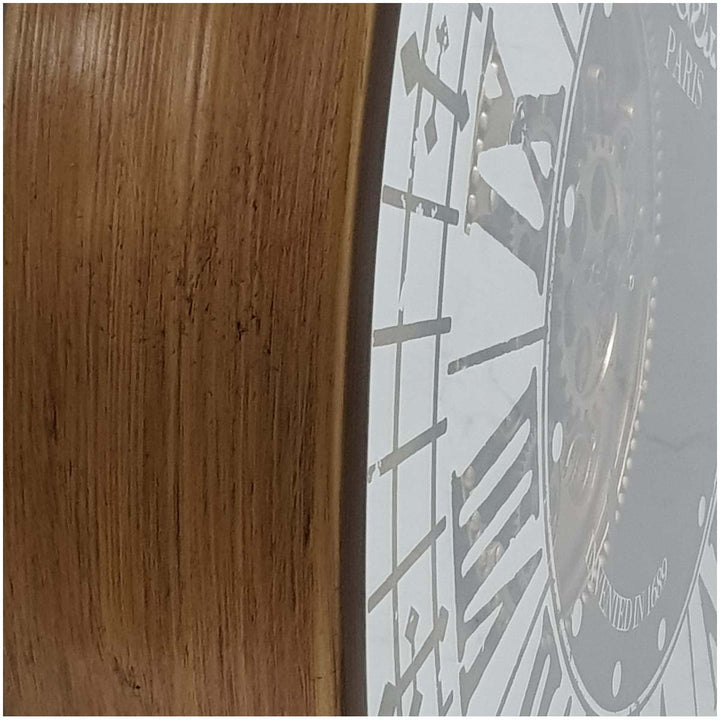 Chilli Decor Aceline Paris Mirrored Gold Metal Moving Gears Wall Clock 80cm TQ-Y674 4