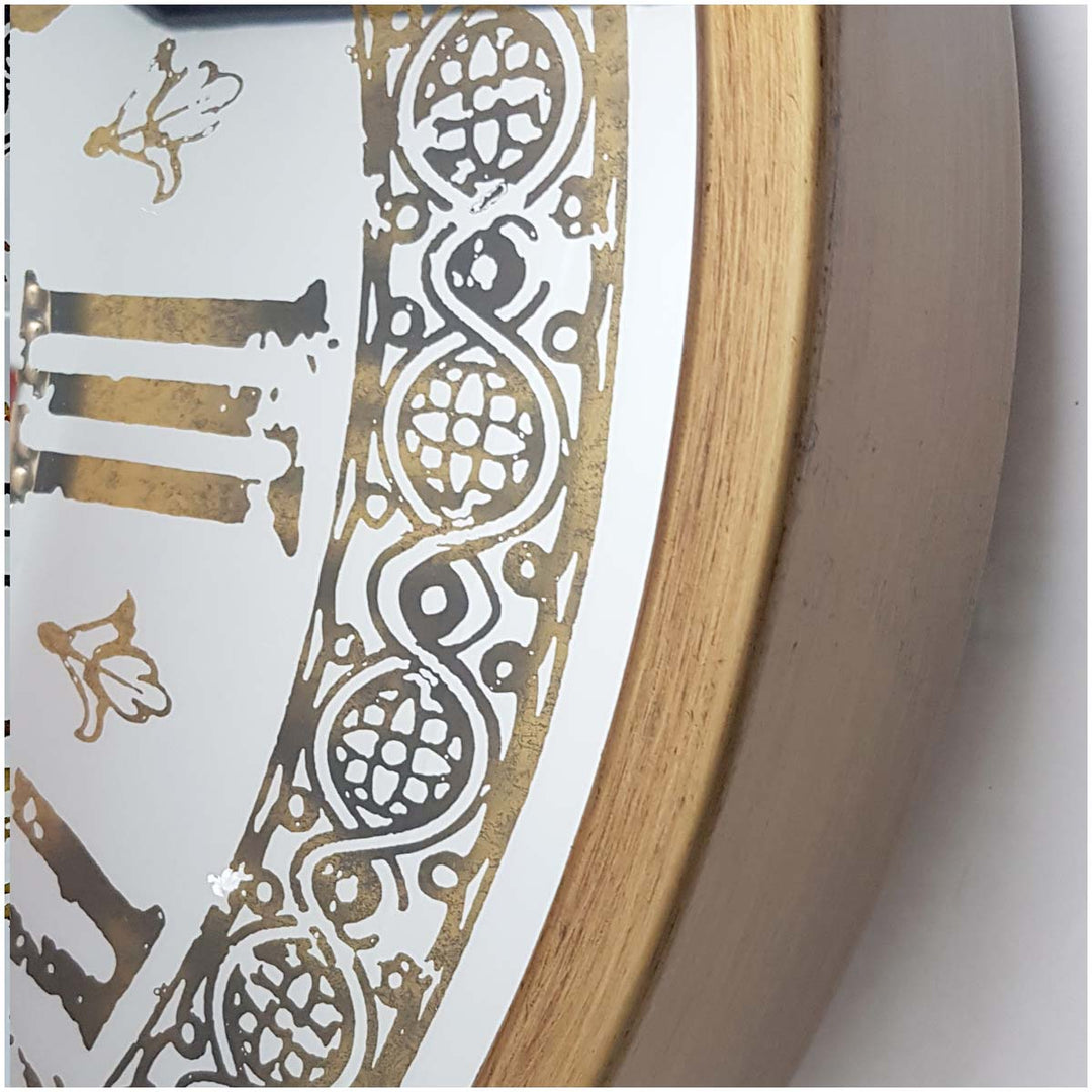 Chilli Decor Adilene Morroccan Mirrored Gold Metal Moving Gears Wall Clock 80cm TQ-Y675 2